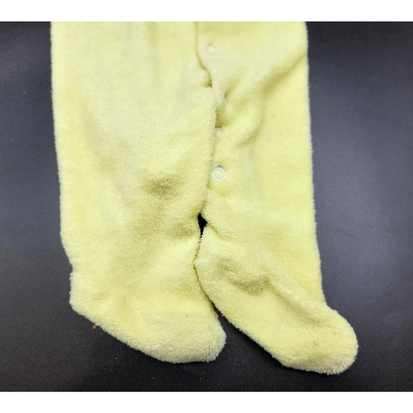 Vintage 80s Royal Heir Yellow Infant Sleeper Turtle Polyester Snap Closure Sm YK - Picture 3 of 8